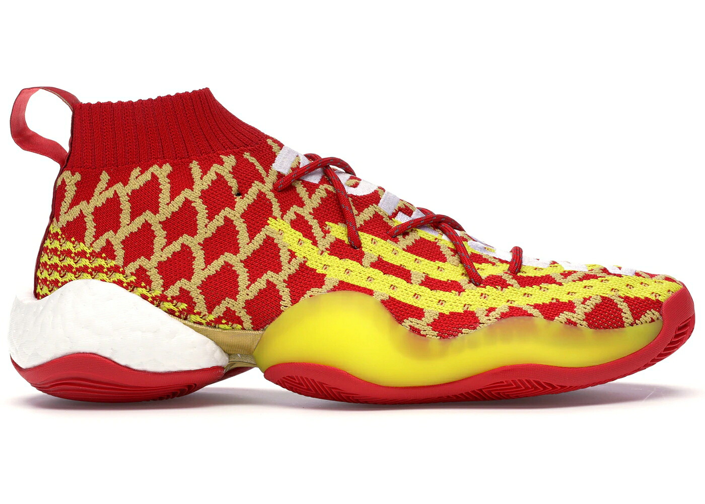 アディダス クレイジー 黄色 イエロー 白色 ホワイト スニーカー メンズ ADIDAS CRAZY BYW PHARRELL CHINESE NEW YEAR (2019) / SCARLET YELLOW WHITE|スニケス