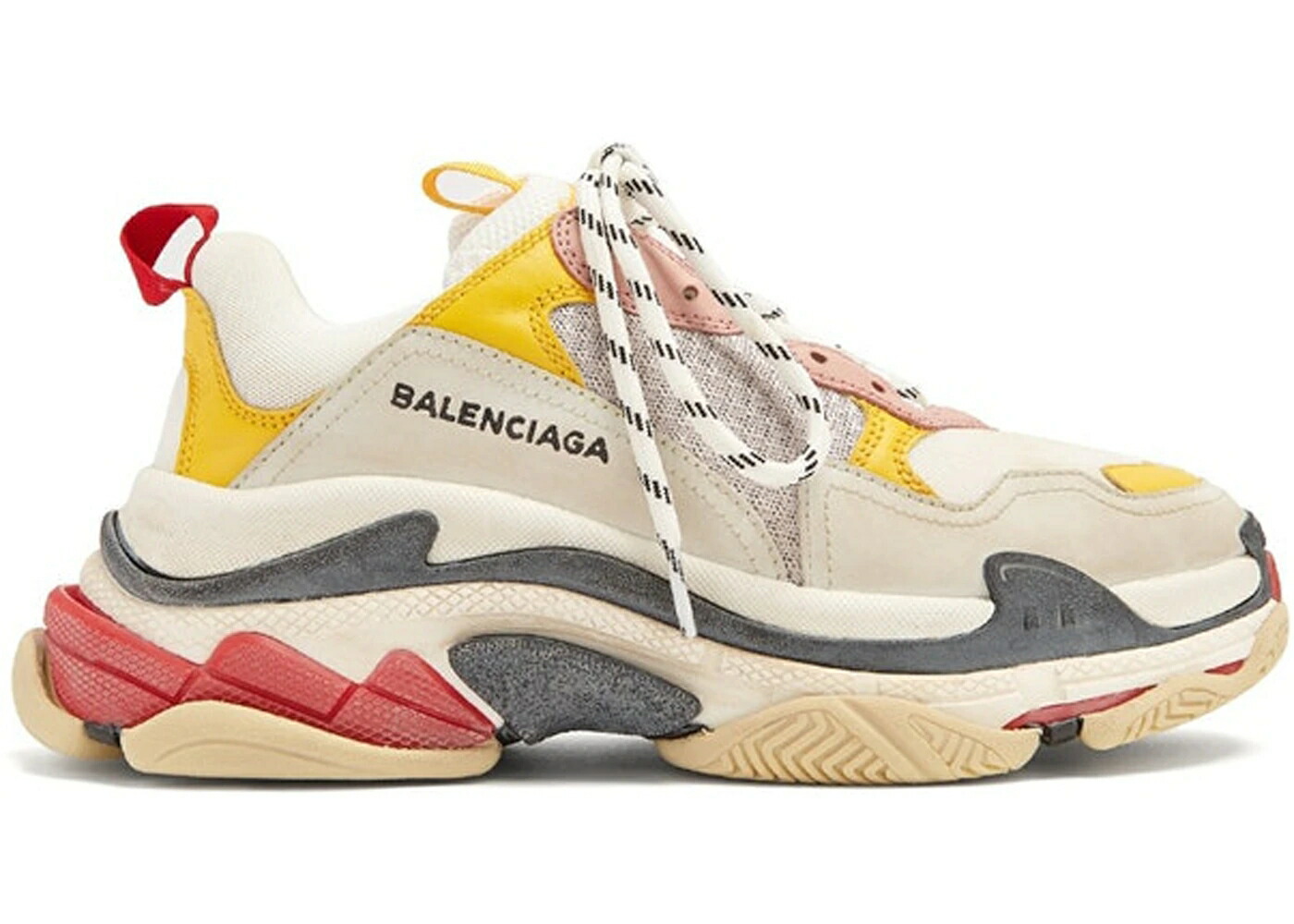 バレンシアガ クリーム 黄色 イエロー 赤 レッド WOMEN スニーカー レディース BALENCIAGA TRIPLE S CREAM YELLOW RED (WOMEN) / CREAM YELLOW RED
