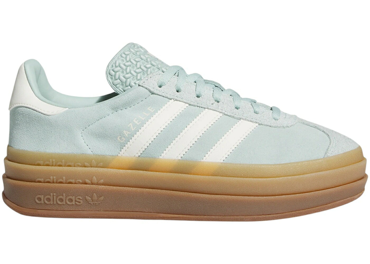 アディダス ガゼル 緑 緑であること 白いこと 白いこと WOMEN\u0027S スニーカー レディース ADIDAS GAZELLE BOLD ASH GREEN (WOMEN\u0027S) / ASH GREEN OFF WHITE GUM