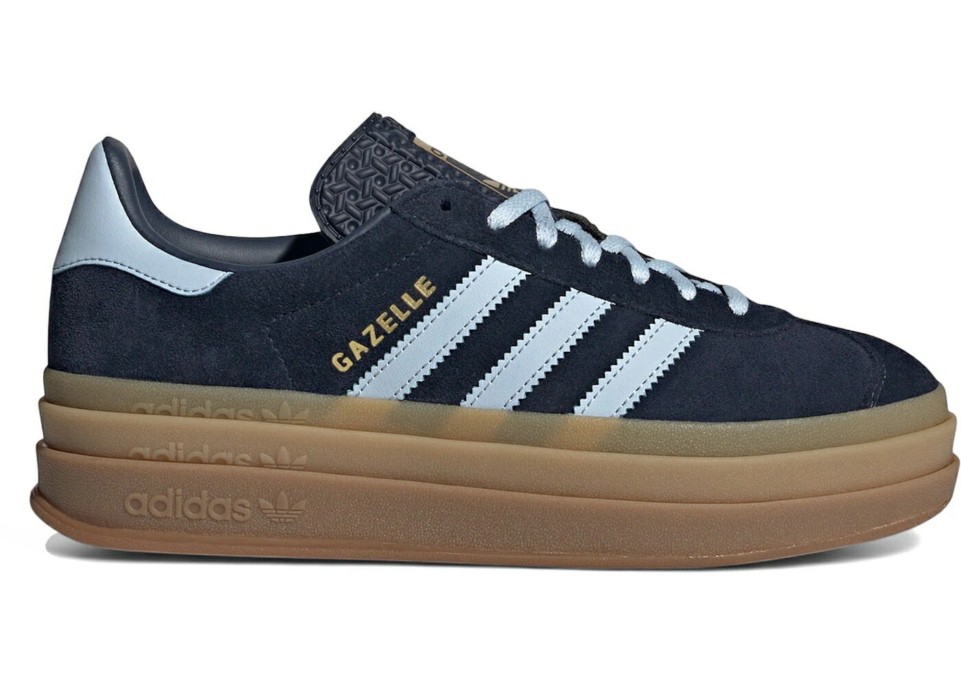 アディダス ガゼル ナイト 藍色 インディゴ スカイ ゴールド WOMEN スニーカー レディース ADIDAS GAZELLE BOLD NIGHT INDIGO CRYSTAL SKY (WOMEN) / NIGHT INDIGO CRYSTAL SKY GOLD