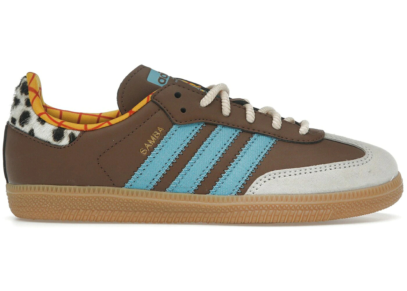 アディダス サンバ 茶色 ブラウン 青色 ブルー ジュニア キッズ ADIDAS SAMBA OG TOY STORY WOODY (PS) / PRELOVED BROWN PRELOVED BLUE ベビー マタニティ スニーカー｜スニケス