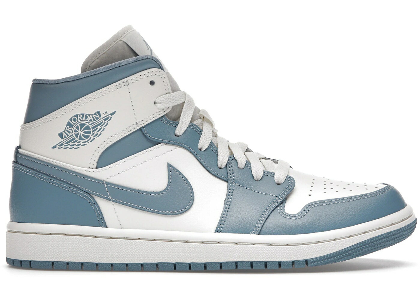 ナイキ ジョーダン ミッド 白いこと 白いこと 青み 青色 WOMEN\u0027S スニーカー レディース JORDAN 1 MID UNC (2022) (WOMEN\u0027S) / WHITE WORN BLUE SAIL