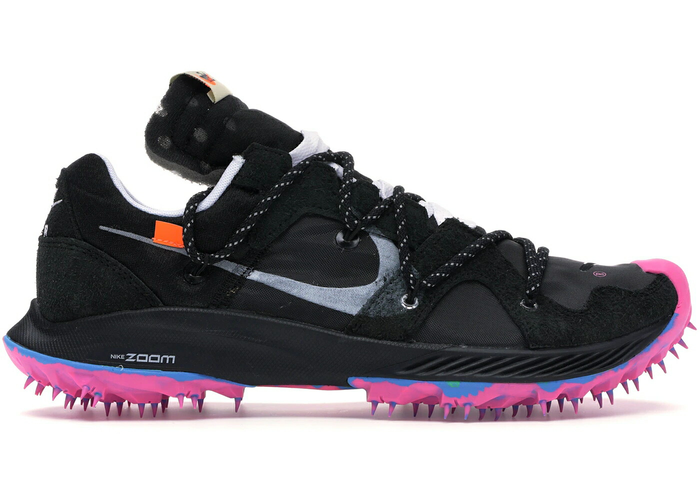 ナイキ ズーム オフホワイト 黒色 ブラック 銀色 シルバー 白色 ホワイト ピンク WOMEN スニーカー レディース NIKE ZOOM TERRA KIGER 5 OFF-WHITE BLACK (WOMEN) / BLACK METALLIC SILVER WHITE PINK