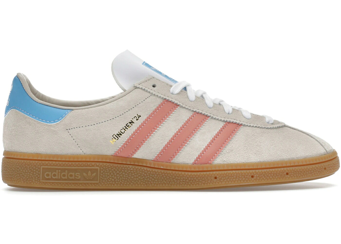 アディダス 青み 青色 張りさける 白いこと 白いこと スニーカー メンズ ADIDAS MUNCHEN 24 WONDER CLAY SEMI BLUE BURST / WONDER WHITE WONDER CLAY