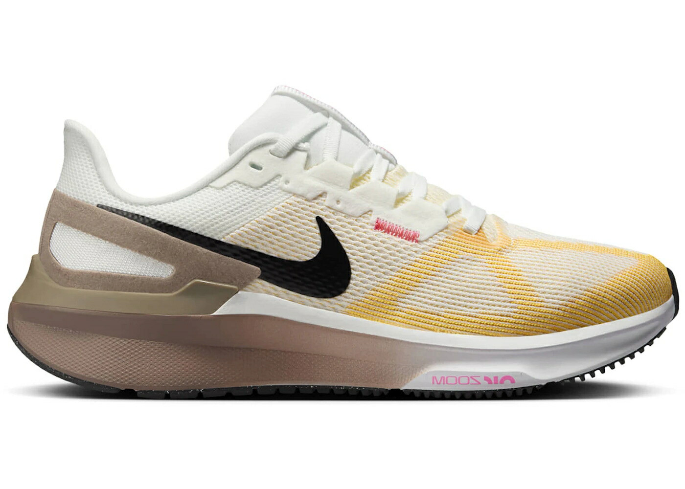 ナイキ 白色 ホワイト 茶色 ブラウン 黒色 ブラック WOMEN スニーカー レディース NIKE STRUCTURE 25 SUMMIT WHITE MINK BROWN VARSITY MAIZE BLACK (WOMEN) / SUMMIT WHITE MINK BROWN VARSITY