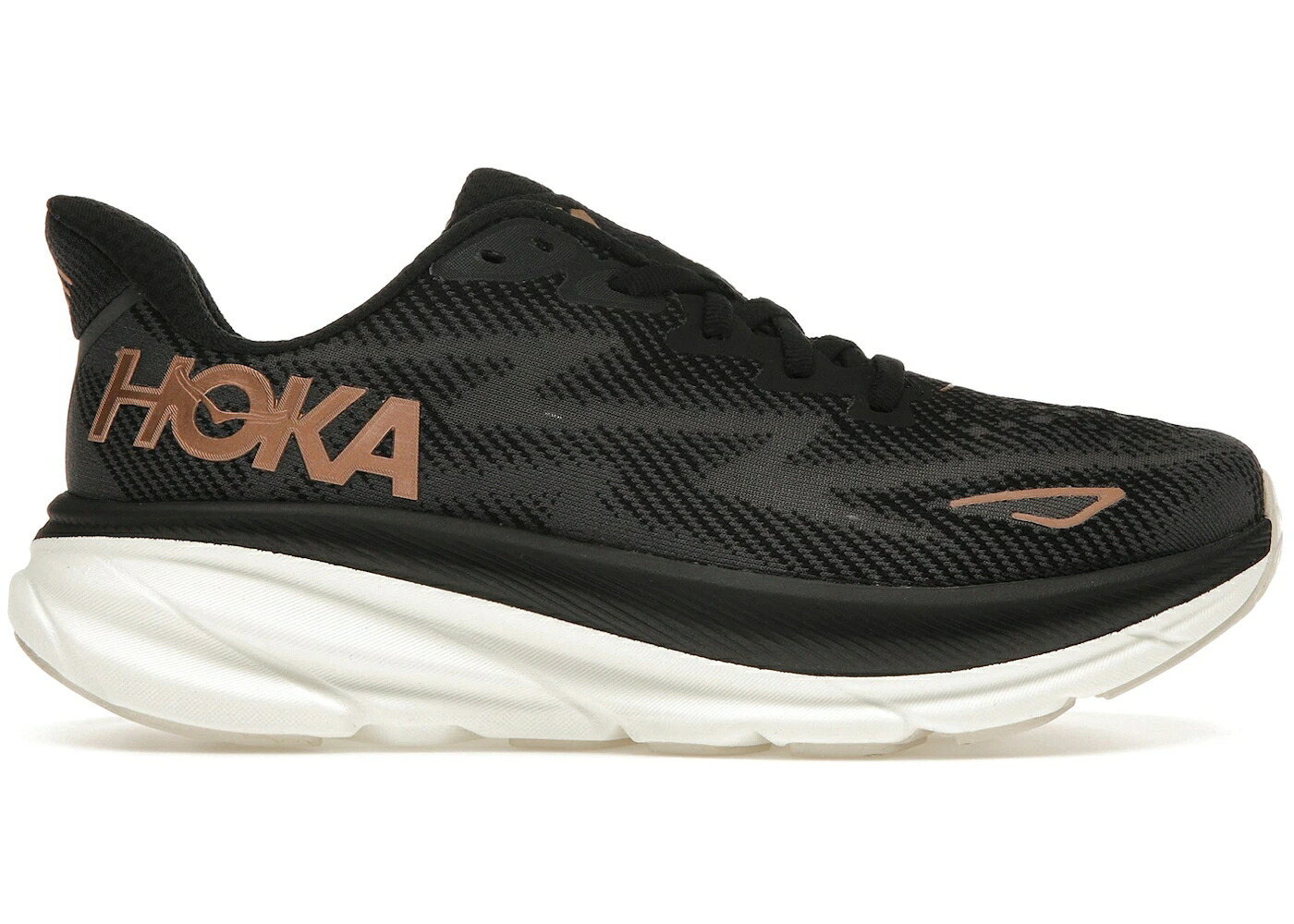 ホカオネオネ 黒いこと 黒いこと サクラ色 ゴールド WOMEN\u0027S スニーカー レディース HOKA ONE ONE HOKA ONE CLIFTON 9 BLACK ROSE GOLD (WOMEN\u0027S) / BLACK ROSE GOLD