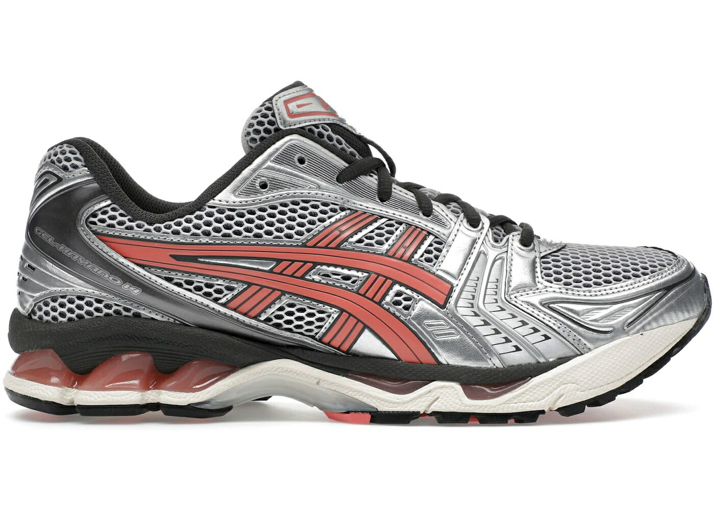 アシックス 銀色 シルバー 白色 ホワイト スニーカー メンズ ASICS GEL-KAYANO 14 SILVER PAPAYA / WHITE PAPAYA