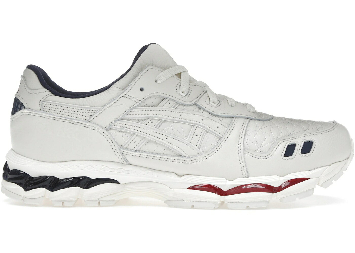 アシックス 先だつものともし火 皮膚軟化剤 赤 赤いこと 青味 青み 3.1 スニーカー メンズ ASICS GEL-LYTE KITH FRANCE / CREAM RED BLUE