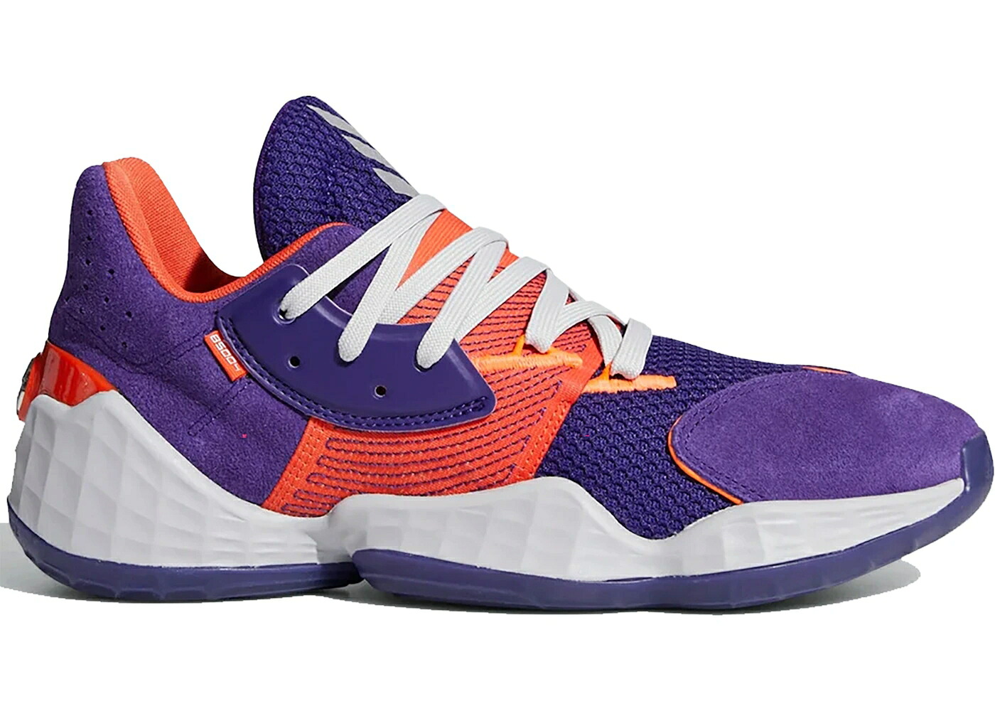 アディダス ハーデン サンズ 紫 パープル 橙 オレンジ色 薄墨色 薄墨色 VOL. スニーカー メンズ ADIDAS HARDEN 4 SU CASA PACK SUNS / COLLEGIATE PURPLE ORANGE GREY