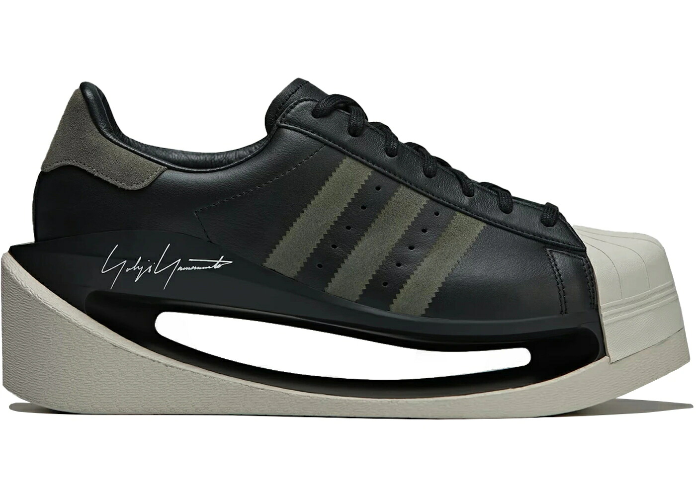 アディダス スーパースター 黒色 ブラック パール スニーカー メンズ ADIDAS Y-3 GENDO SUPERSTAR BLACK CINDER / BLACK CINDER CHALK PEARL