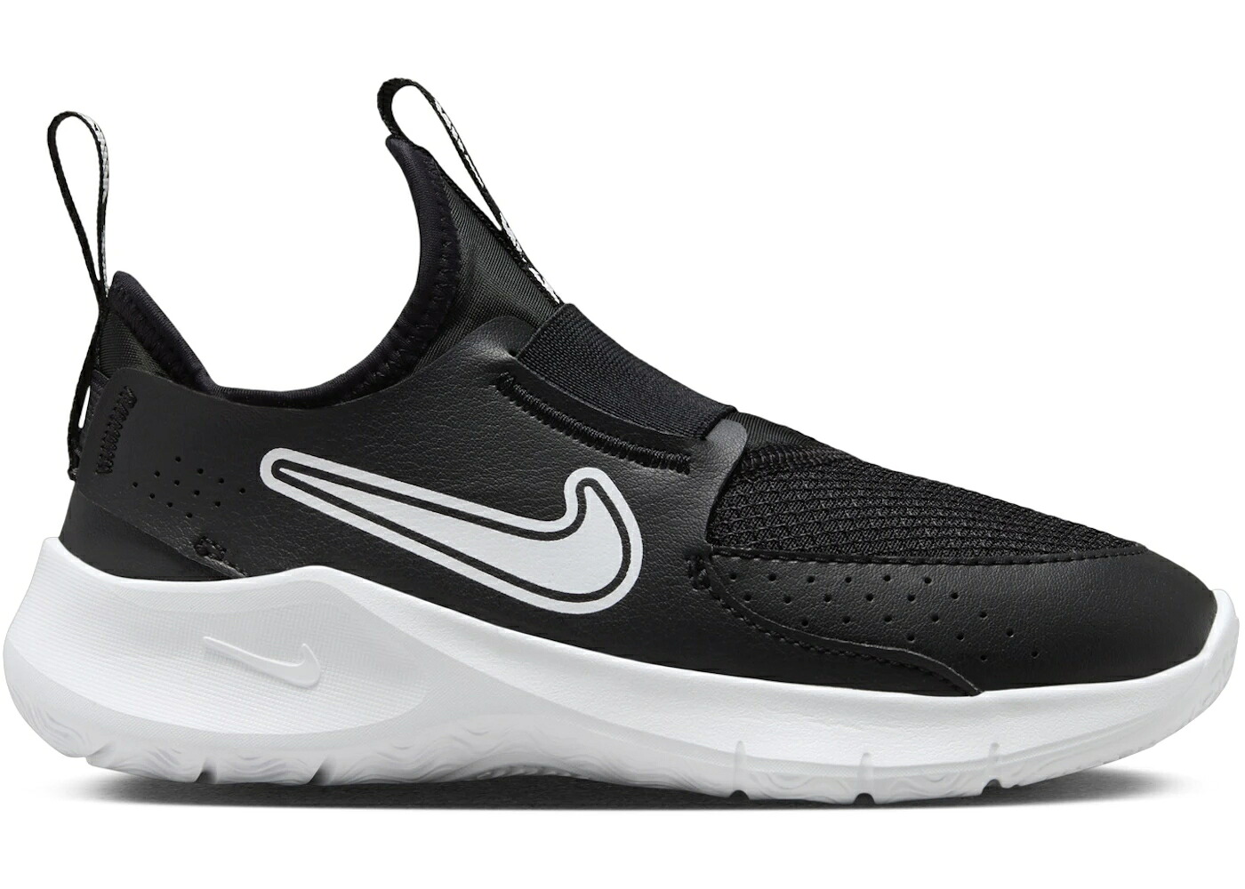ナイキ 黒色 ブラック 白色 ホワイト ジュニア キッズ NIKE FLEX RUNNER 3 BLACK WHITE (PS) / BLACK WHITE ベビー マタニティ スニーカー｜スニケス