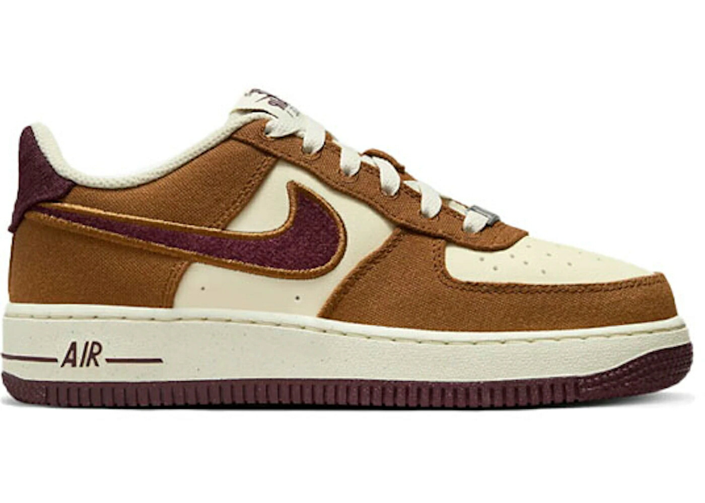 ナイキ ワイン色 バーガンディー エアフォース ジュニア キッズ NIKE AIR FORCE 1 LOW LIGHT BRITISH TAN BURGUNDY CRUSH (GS) / LIGHT BRITISH TAN COCONUT MILK ベビー マタニティ スニーカー
