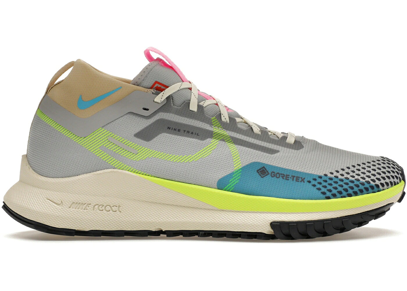 ナイキ リアクト ペガサス ゴアテックス 灰色 グレー スニーカー メンズ NIKE REACT PEGASUS TRAIL 4 GORE-TEX WOLF GREY VOLT / WOLF GREY VOLT|スニケス