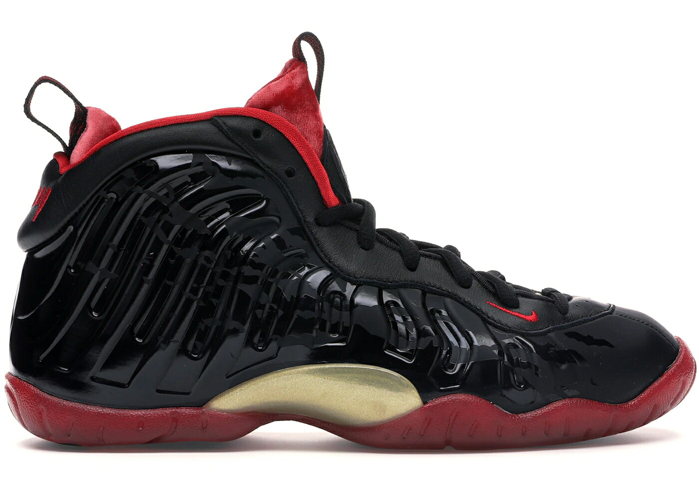 ナイキ フォームポジット 黒いこと 黒いこと 赤 赤いこと お坊っちゃん キッズ NIKE AIR FOAMPOSITE ONE DRACULA (GS) / BLACK UNIVERSITY RED METALLIC もの言う花 マタニティ スニーカー