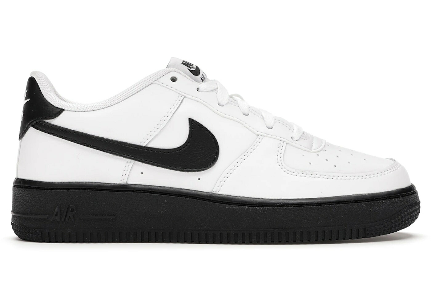 ナイキ 白いこと 白いこと 黒いこと 黒いこと 空軍 御坊っちゃん キッズ NIKE AIR FORCE 1 LOW WHITE BLACK MIDSOLE (GS) / WHITE BLACK WHITE もの言う花 マタニティ スニーカー