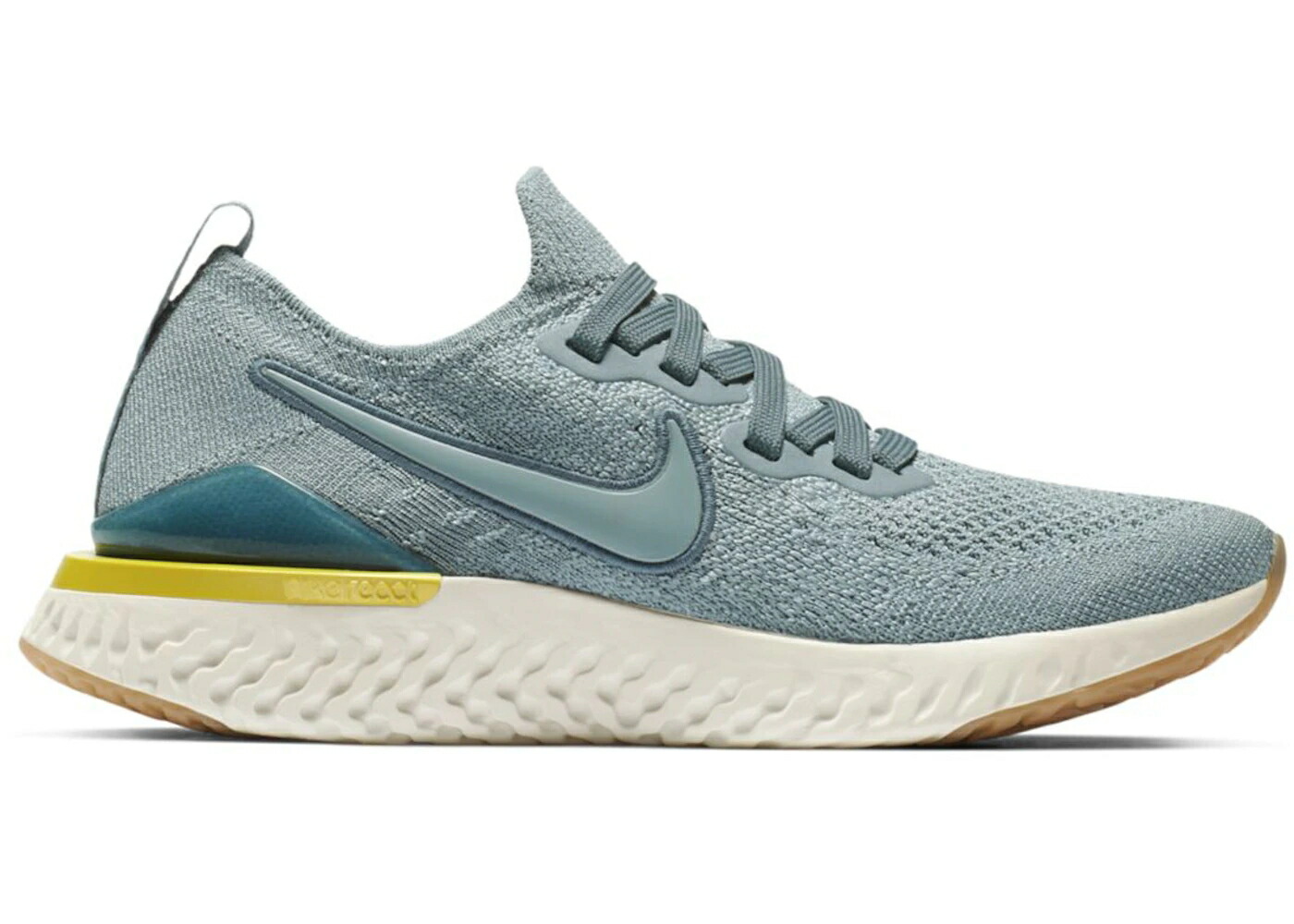 ナイキ エピック リアクト フライニット 灰色 グレー 黒色 ブラック 青色 ブルー ジュニア キッズ NIKE EPIC REACT FLYKNIT 2 AVIATOR GREY (GS) / AVIATOR GREY BLACK BLUE FURY ベビー マタニティ スニーカ