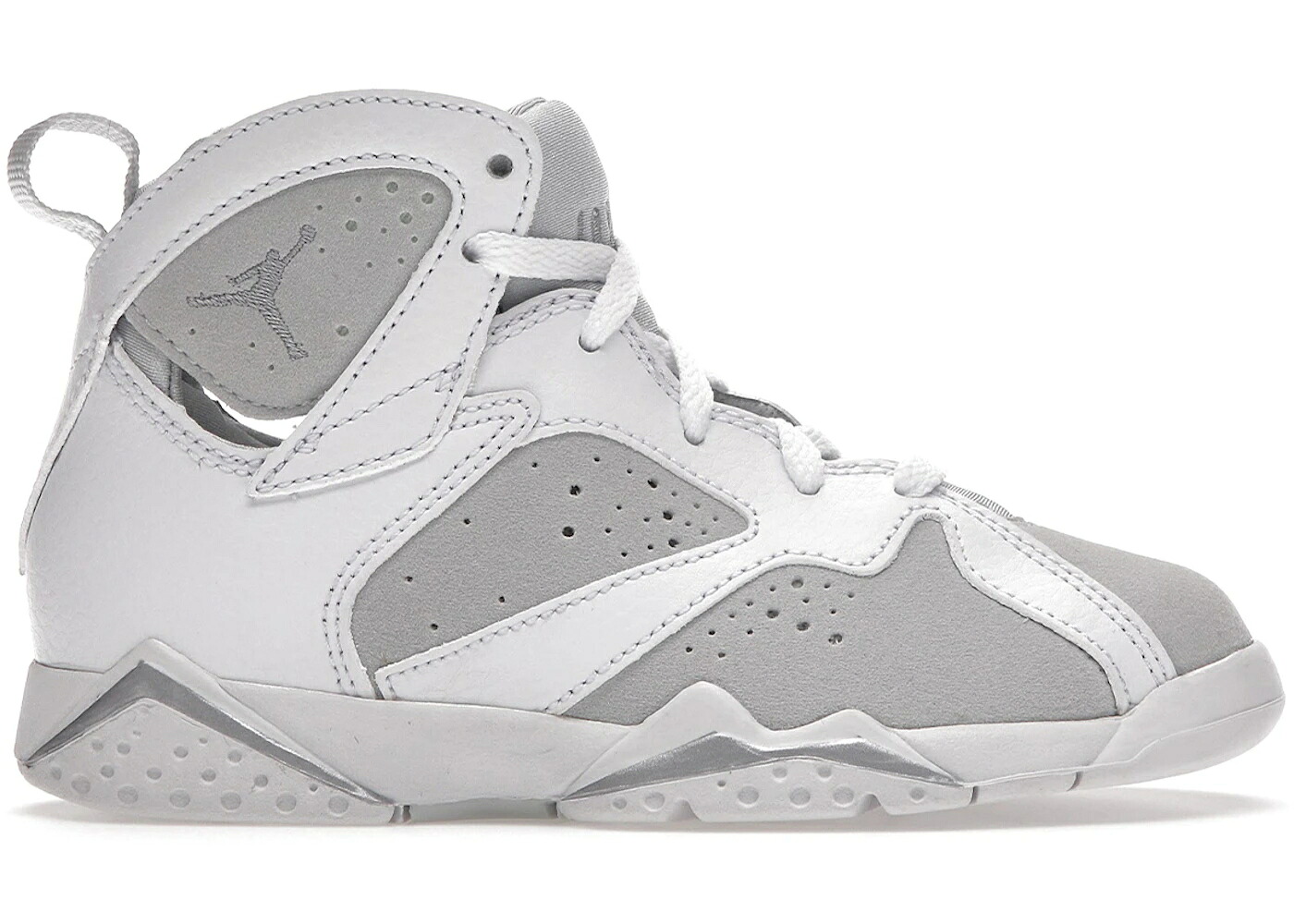 ナイキ ジョーダン ピュア 白色 ホワイト 銀色 シルバー ジュニア キッズ JORDAN 7 RETRO PURE MONEY WHITE (PS) / WHITE METALLIC SILVER ベビー マタニティ スニーカー｜スニケス