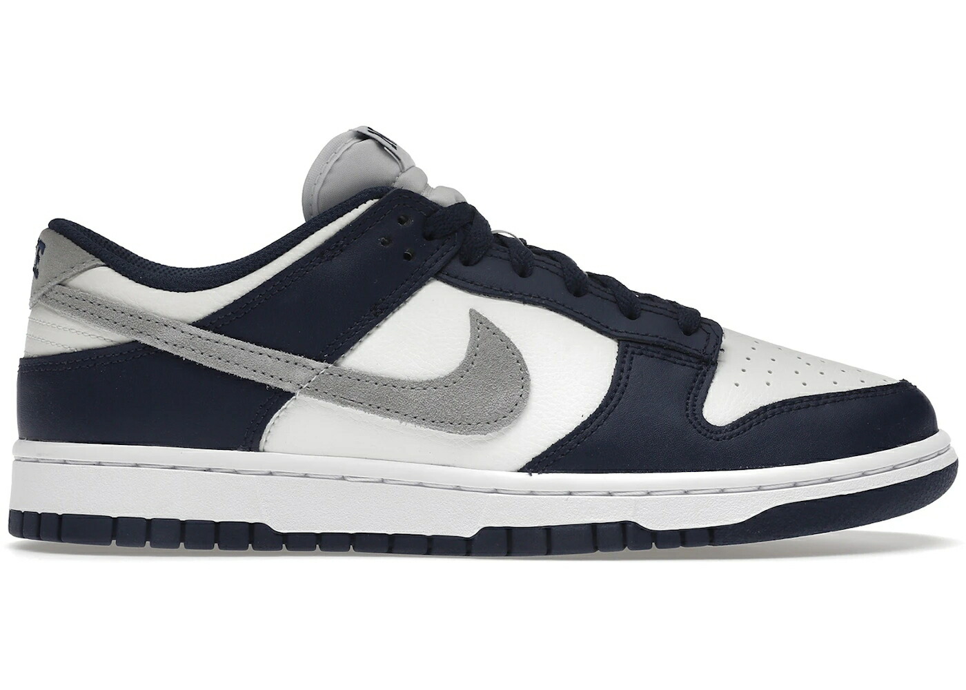 ナイキ ダンク 白色 ホワイト 紺色 ネイビー 灰色 グレー ダンクロー スニーカー メンズ NIKE DUNK LOW SUMMIT WHITE MIDNIGHT NAVY / MIDNIGHT NAVY LIGHT SMOKE GREY