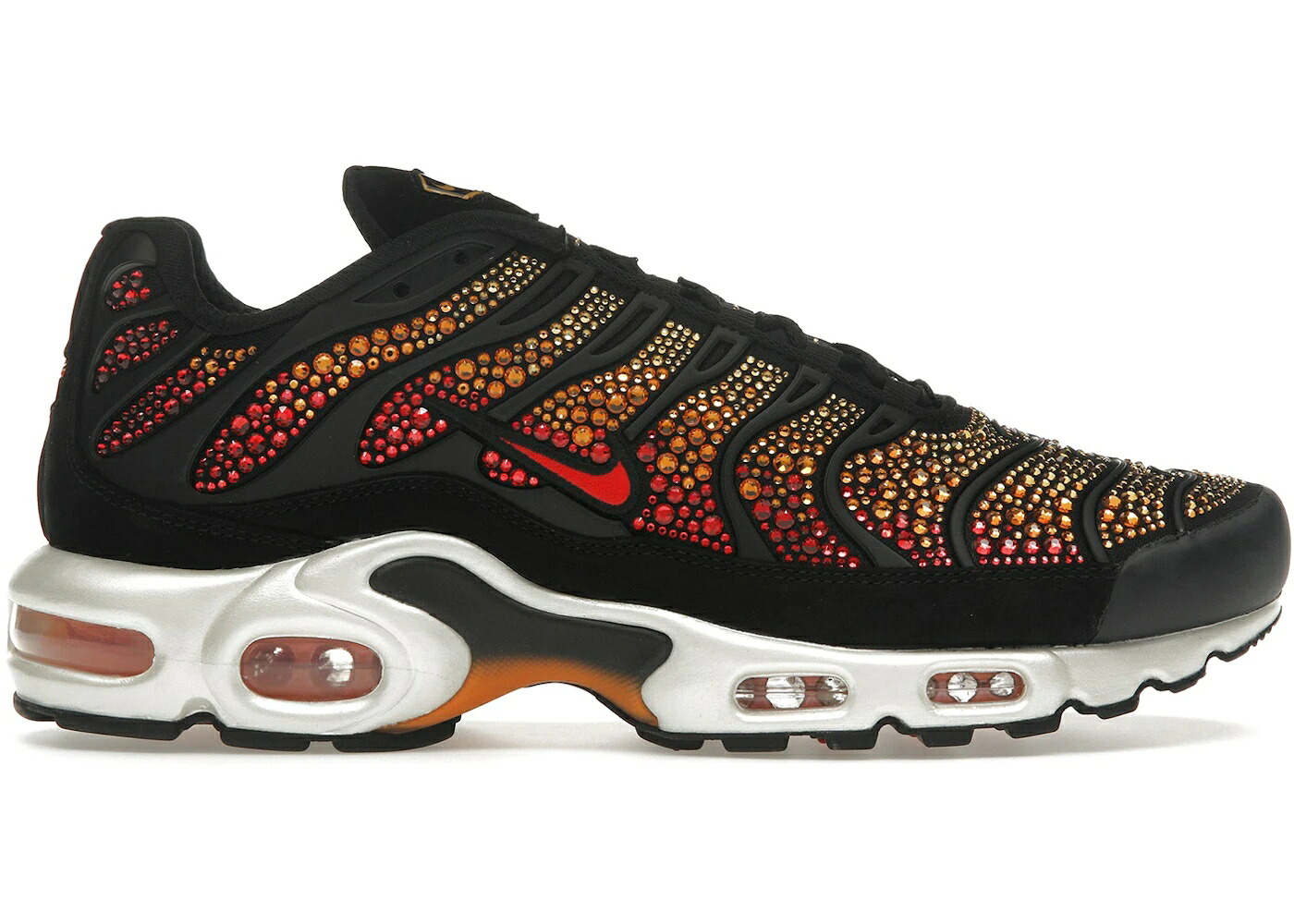 ナイキ マックス 黒色 ブラック ファイア 赤 レッド エアマックスプラス WOMEN'S スニーカー レディース NIKE AIR MAX PLUS SWAROVSKI SUNSET (WOMEN'S) / BLACK FIRE RED PIMENTO BRIGHT｜スニケス 55,110円