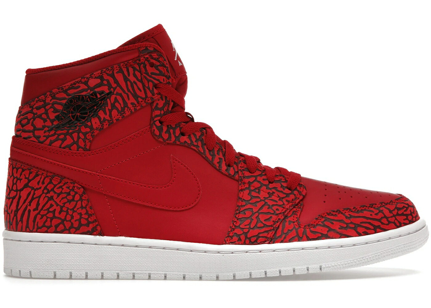 ナイキ ジョーダン 赤 赤いこと エレファント 白いこと 白いこと 野球クラブ スニーカー メンズ JORDAN 1 RETRO RED ELEPHANT PRINT / GYM RED WHITE TEAM RED WHITE