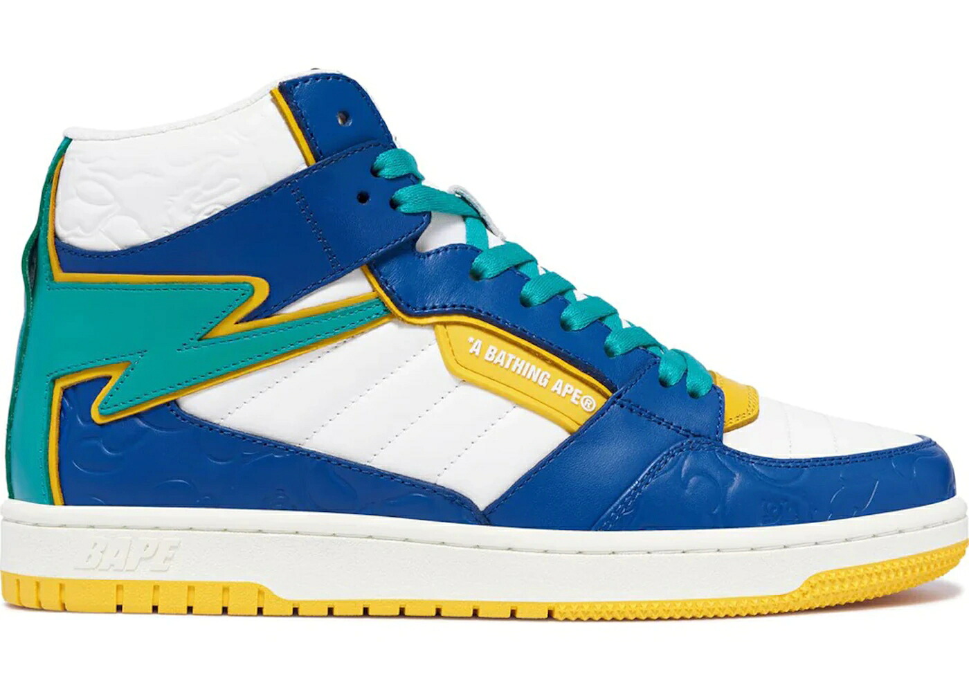 ベイプ ミッド 青碧 青色 白いこと 白いこと #1 スニーカー メンズ BAPE A BATHING APE STA 88 MID BLUE / BLUE WHITE メンズ靴-スニーカー