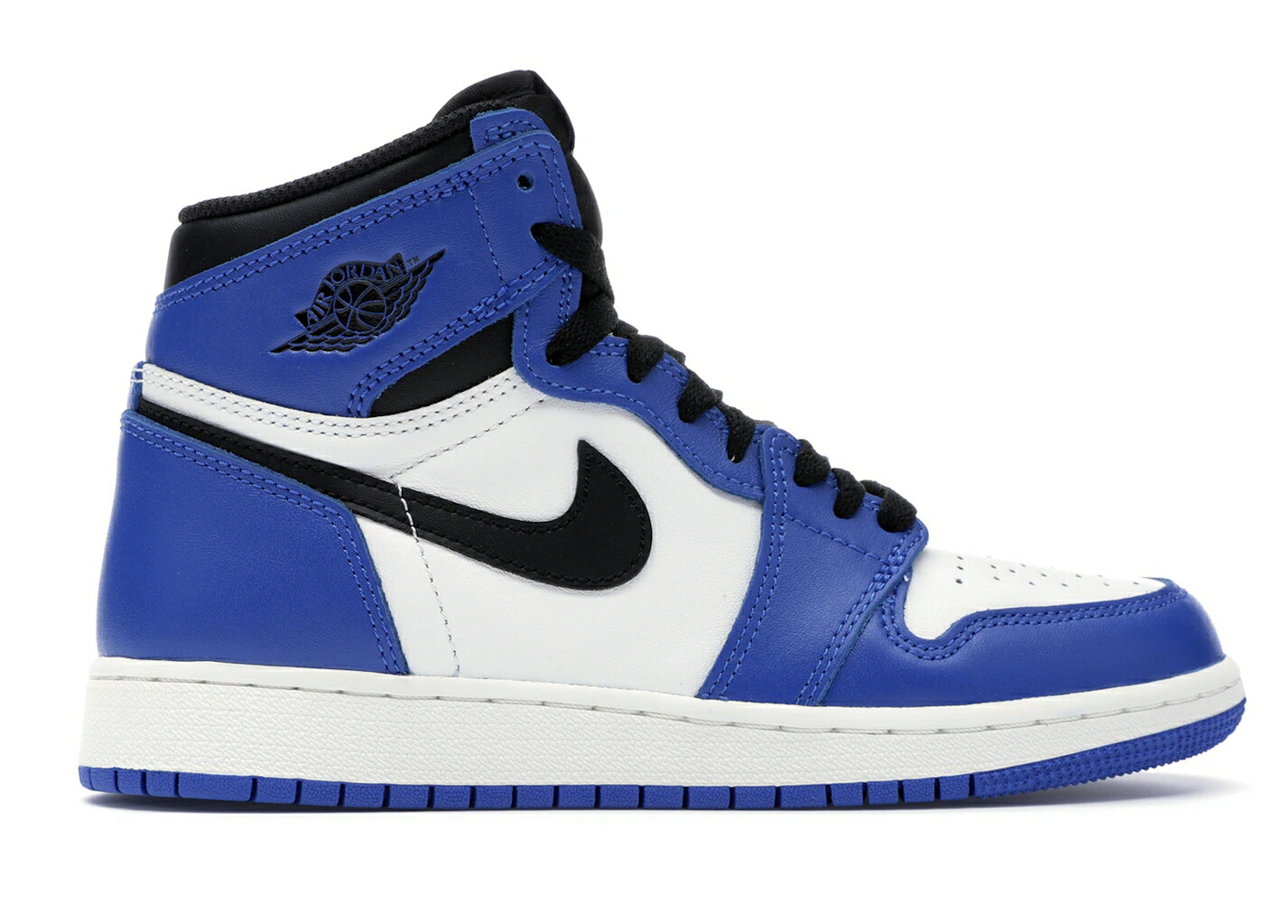 ナイキ ジョーダン ハイ ゲーム 黒色 ブラック 白色 ホワイト ゲームロイヤル 青 ブルー ジュニア キッズ JORDAN 1 RETRO HIGH GAME ROYAL (GS) / GAME ROYAL BLACK SUMMIT WHITE ベビー マタニティ スニー