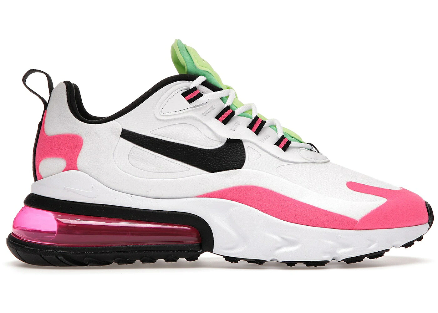 ナイキ マックス リアクト ピンク 白色 ホワイト ブラスト エアマックス WOMEN\'S スニーカー レディース NIKE AIR MAX 270 REACT HYPER PINK (WOMEN\'S) / WHITE HYPER PINK PINK BLAST｜スニケス