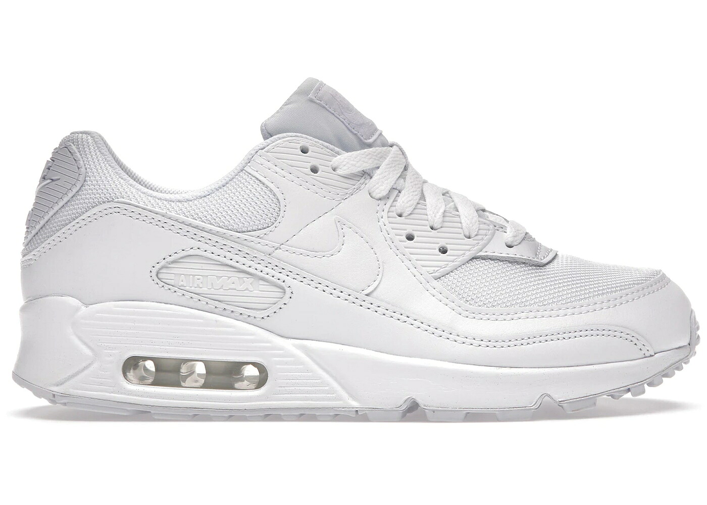 ナイキ マックス 白色 ホワイト 灰色 グレー エアマックス WOMEN'S スニーカー レディース NIKE AIR MAX 90 TRIPLE WHITE (WOMEN'S) / WHITE WHITE WOLF GREY WHITE