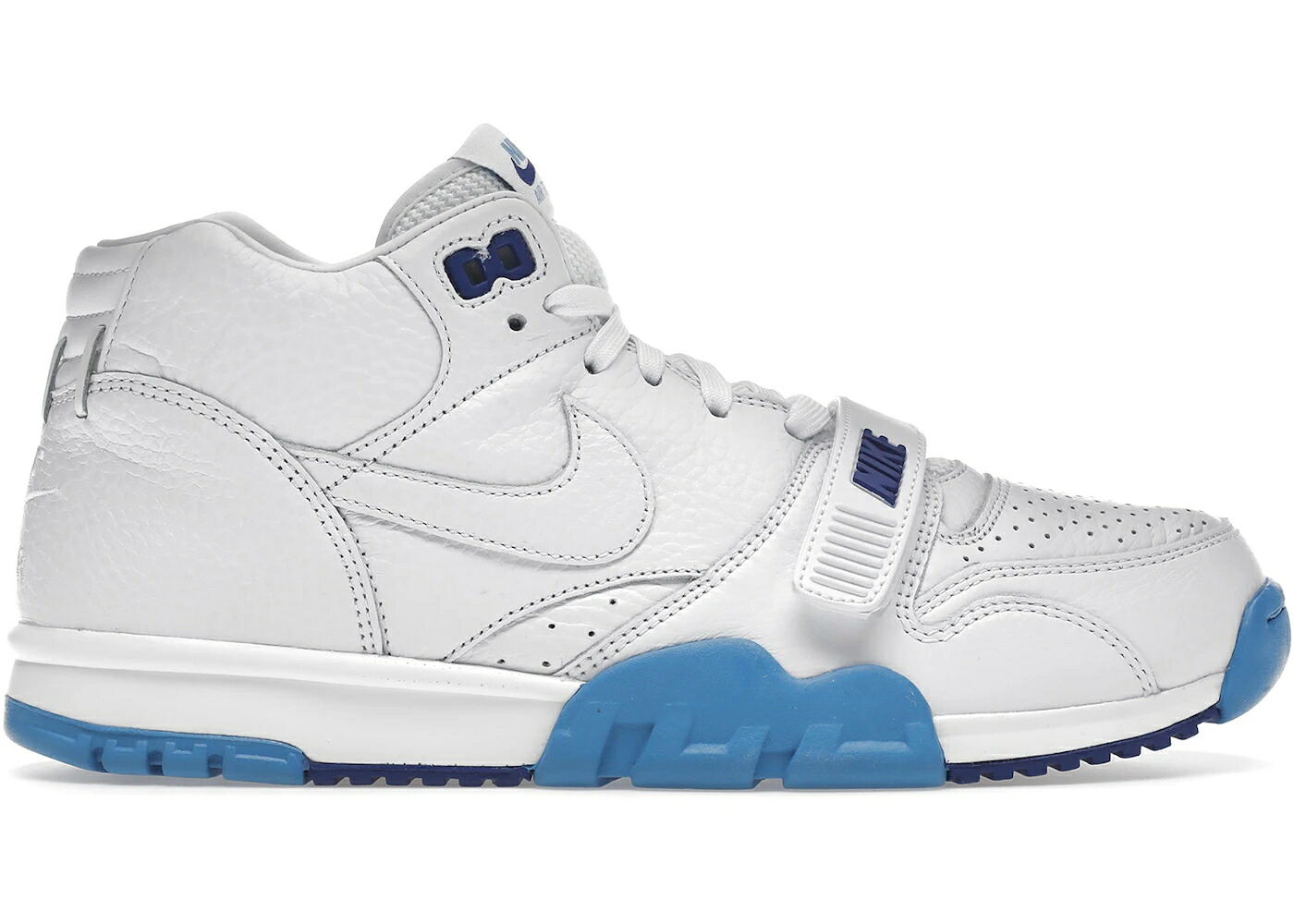 ナイキ トレーナー 白色 ホワイト 青色 ブルー エアトレーナー DON'T YOU? スニーカー メンズ NIKE AIR TRAINER 1 I KNOW / WHITE WHITE UNIVERSITY BLUE OLD|スニケス