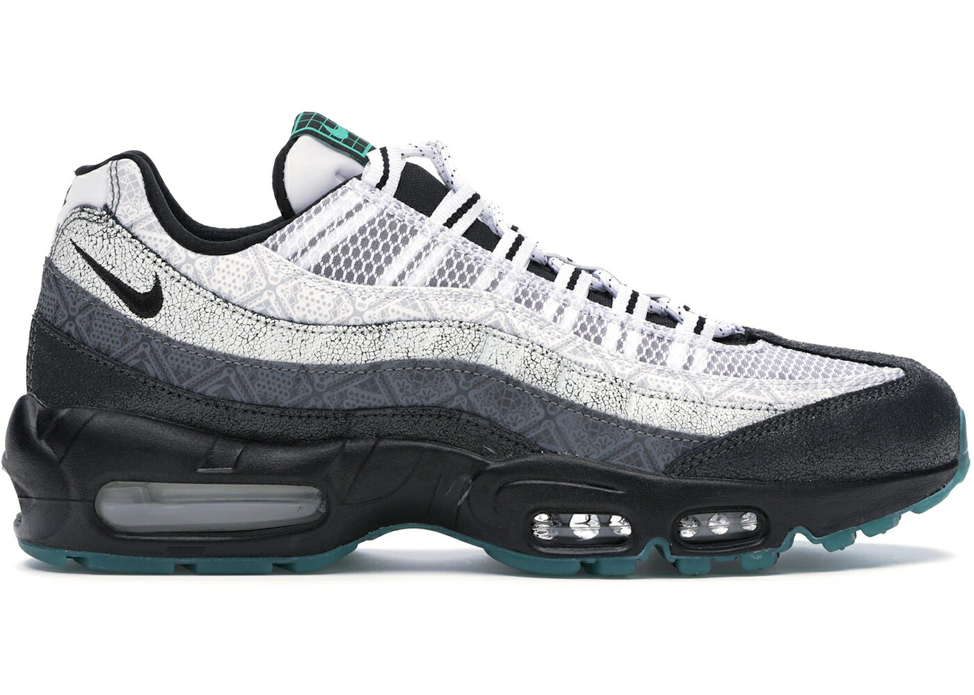 ナイキ マックス 白いこと 白いこと 黒いこと 黒いこと エア湖マックス スニーカー メンズ NIKE AIR MAX 95 DAY OF THE DEAD (2019) / WHITE BLACK ALUMINUM スニーカー-メンズ靴