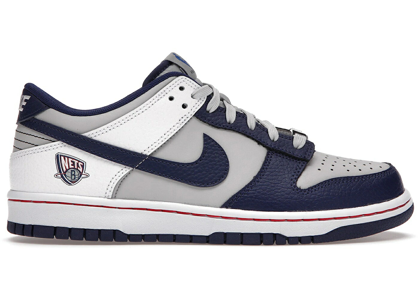 ナイキ ダンク ブルックリン ネッツ 灰色 グレー 白色 ホワイト 青色 ブルー ダンクロー ジュニア キッズ NIKE DUNK LOW EMB NBA 75TH ANNIVERSARY BROOKLYN NETS (GS) / GREY FOG WHITE BLUE VOID BLUE ベビー マ