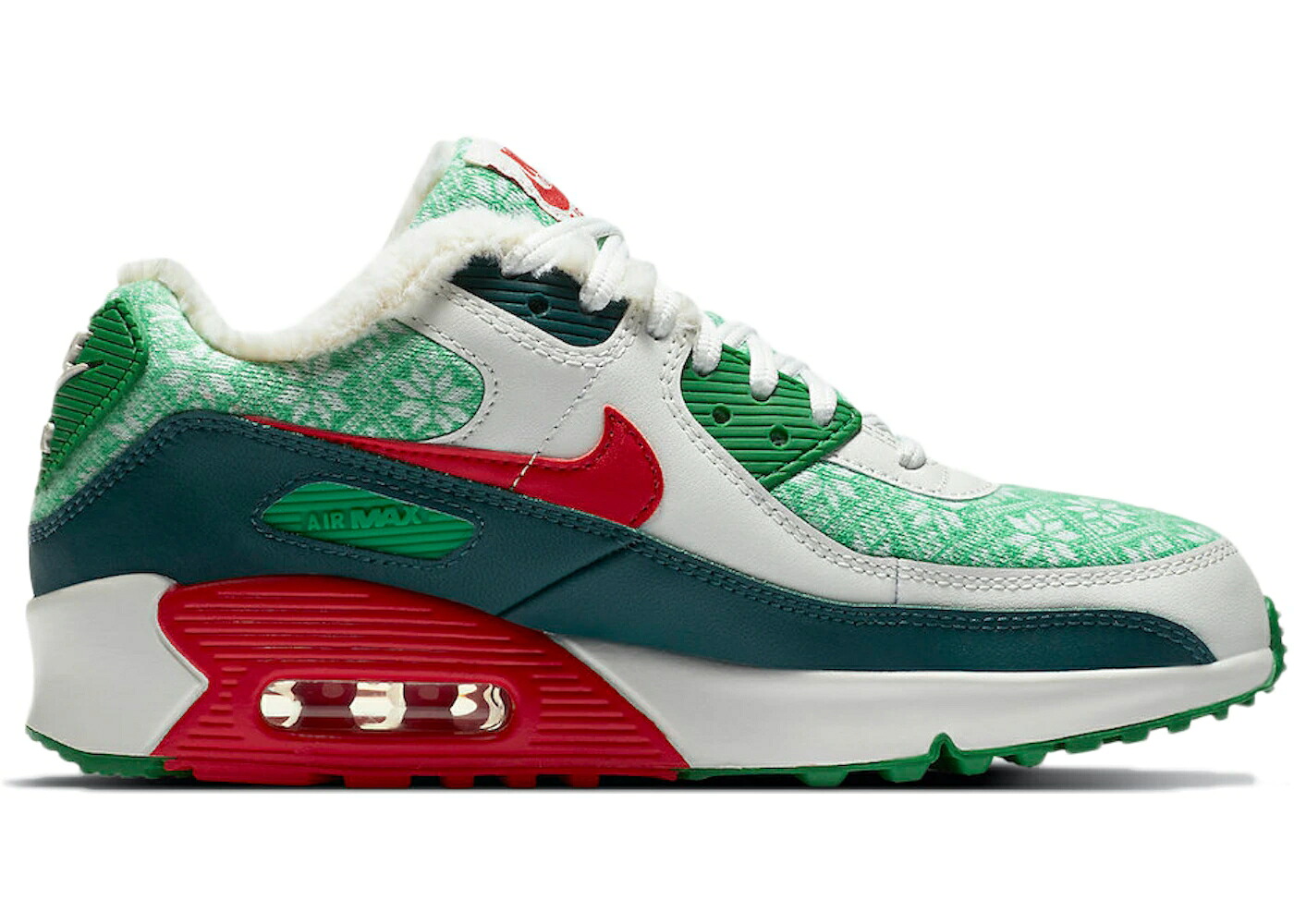 ナイキ マックス クリスマス 白色 ホワイト エアマックス ジュニア キッズ NIKE AIR MAX 90 SE CHRISTMAS (GS) / WHITE DARK ATOMIC TEAL LUCKY ベビー マタニティ スニーカー｜スニケス 55,715円