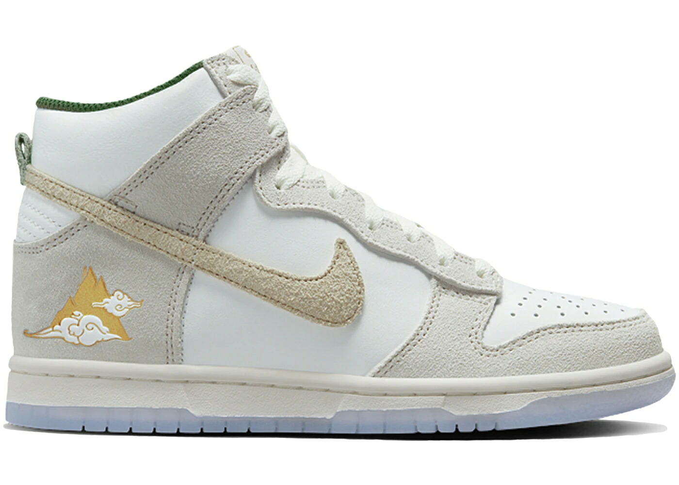 ナイキ ダンク ハイ ゴールド 白色 ホワイト ダンクハイ ジュニア キッズ NIKE DUNK HIGH GOLD MOUNTAIN (GS) / SUMMIT WHITE DESERT ORE LIGHT ベビー マタニティ スニーカー｜スニケス