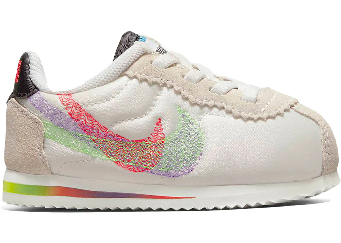 ナイキ コルテッツ 白いこと 白いこと 黒いこと 黒いこと お坊っちゃん キッズ NIKE CORTEZ BE TRUE (2022) (TD) / SUMMIT WHITE BLACK MULTI COLOR
