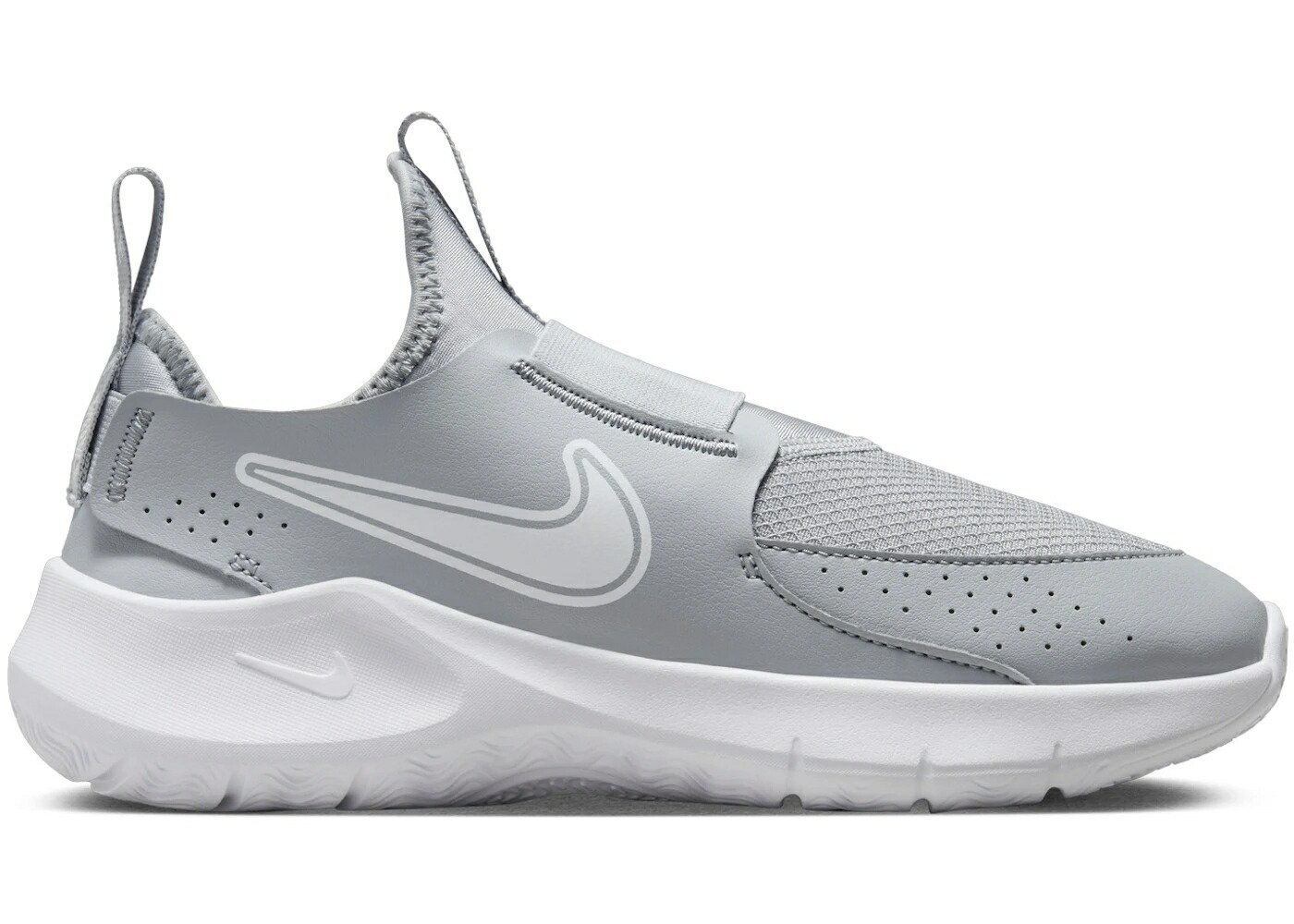 ナイキ 灰色 グレー 白色 ホワイト ジュニア キッズ NIKE FLEX RUNNER 3 WOLF GREY WHITE (GS) / WOLF GREY WHITE ベビー マタニティ スニーカー