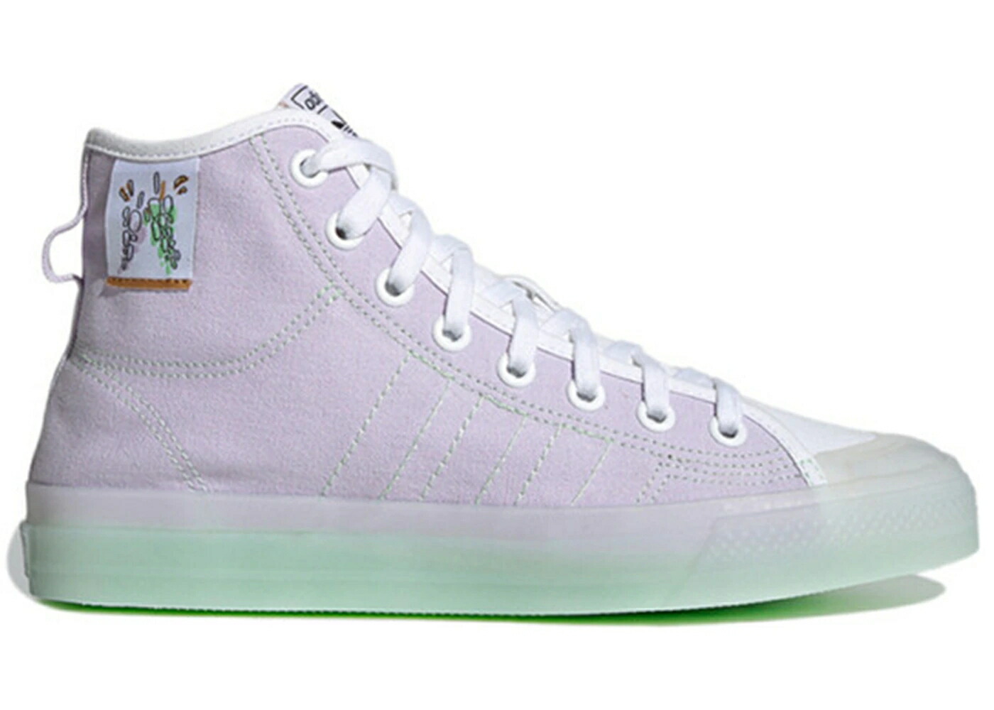 アディダス 紫 相撲取り草 緑 緑であること スニーカー メンズ ADIDAS NIZZA HI RF GRAPE / VIOLET MINT GREEN