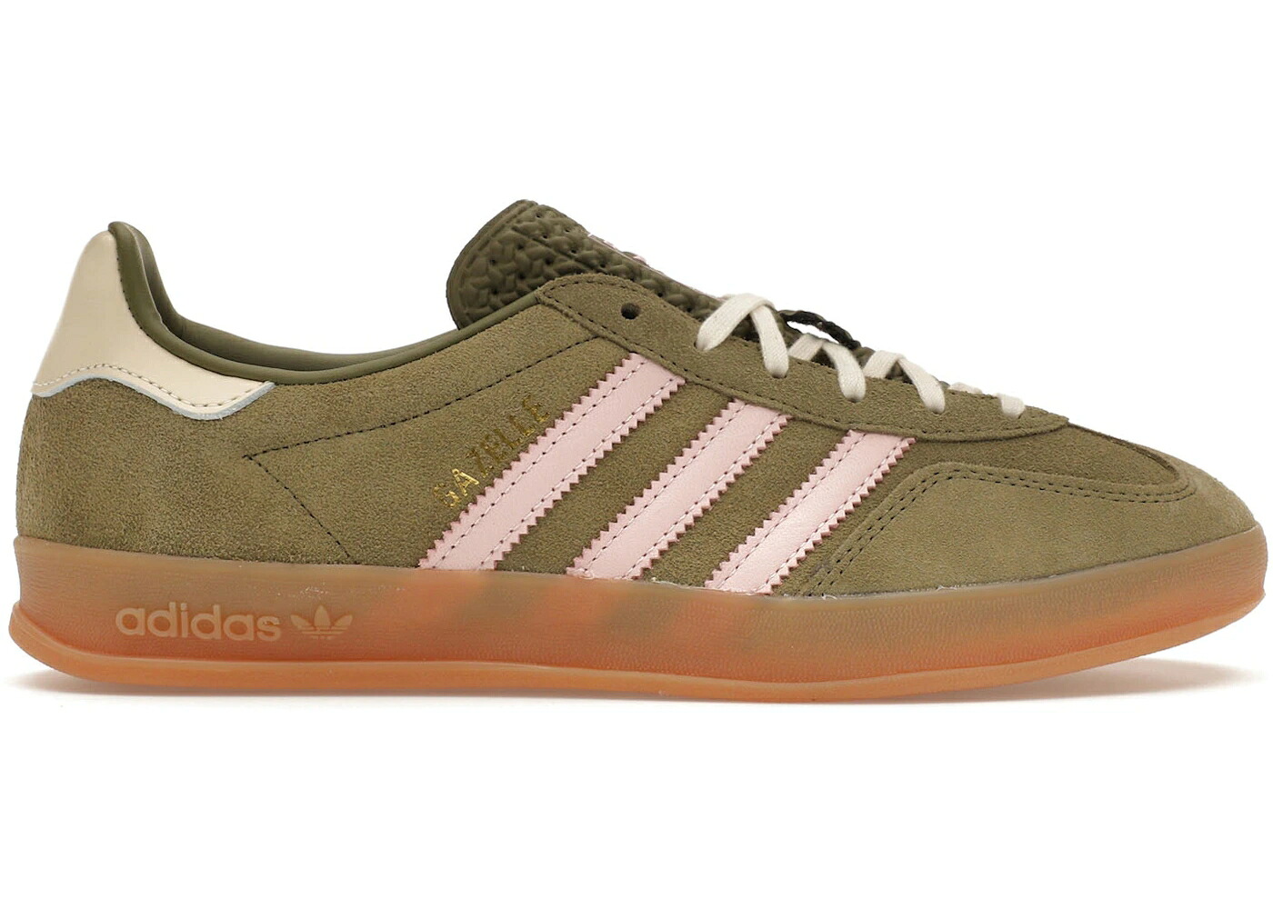 アディダス ガゼル オリーブ サクラ色 WOMEN\u0027S スニーカー レディース ADIDAS GAZELLE INDOOR FOCUS OLIVE (WOMEN\u0027S) / FOCUS OLIVE PINK GUM