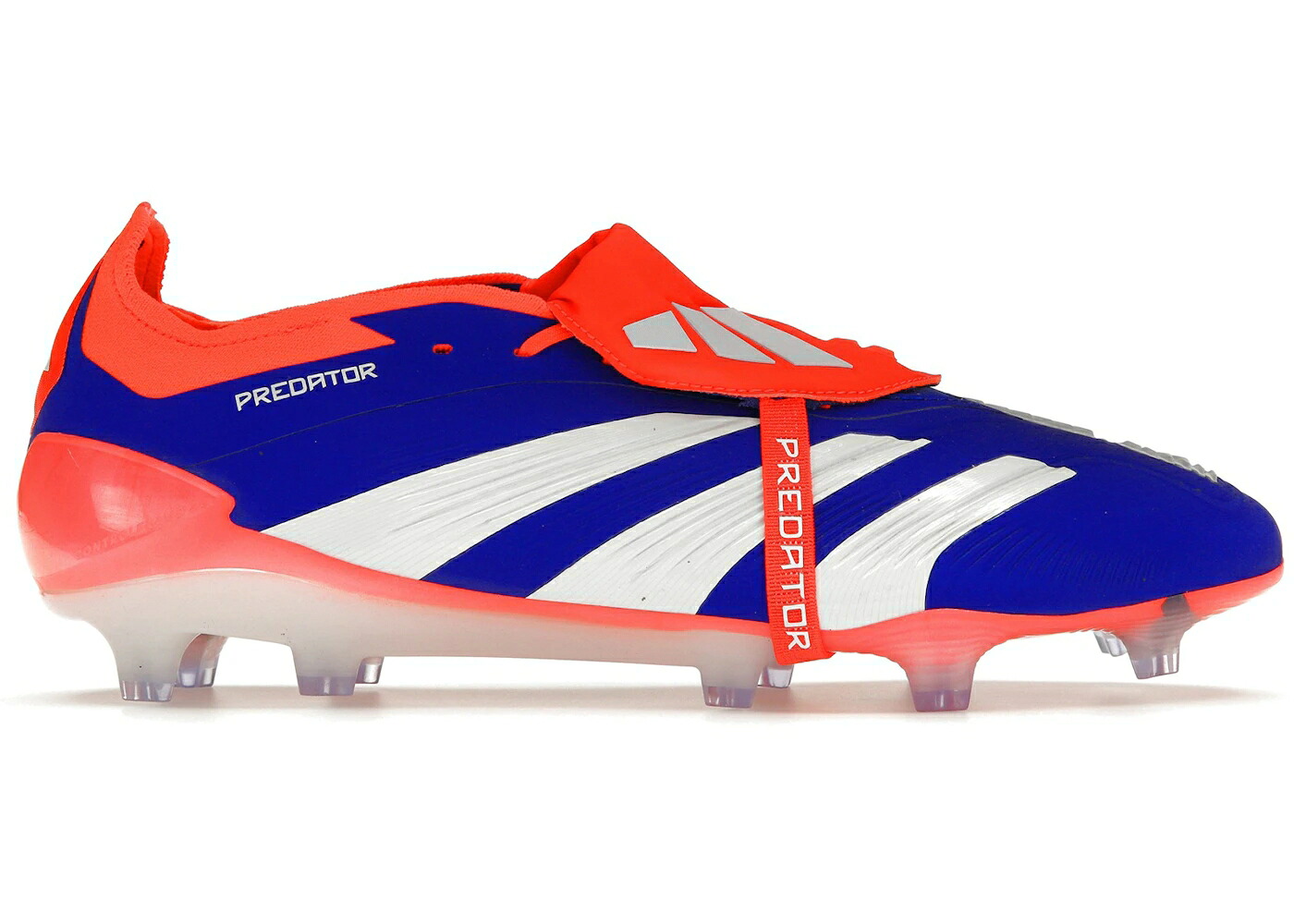 アディダス プレデター エリート 青み 青色 赤 赤いこと 白いこと 白いこと スニーカー メンズ ADIDAS PREDATOR ELITE FOLDOVER TONGUE FG LUCID BLUE SOLAR RED / LUCID BLUE CLOUD WHITE SOLAR RED