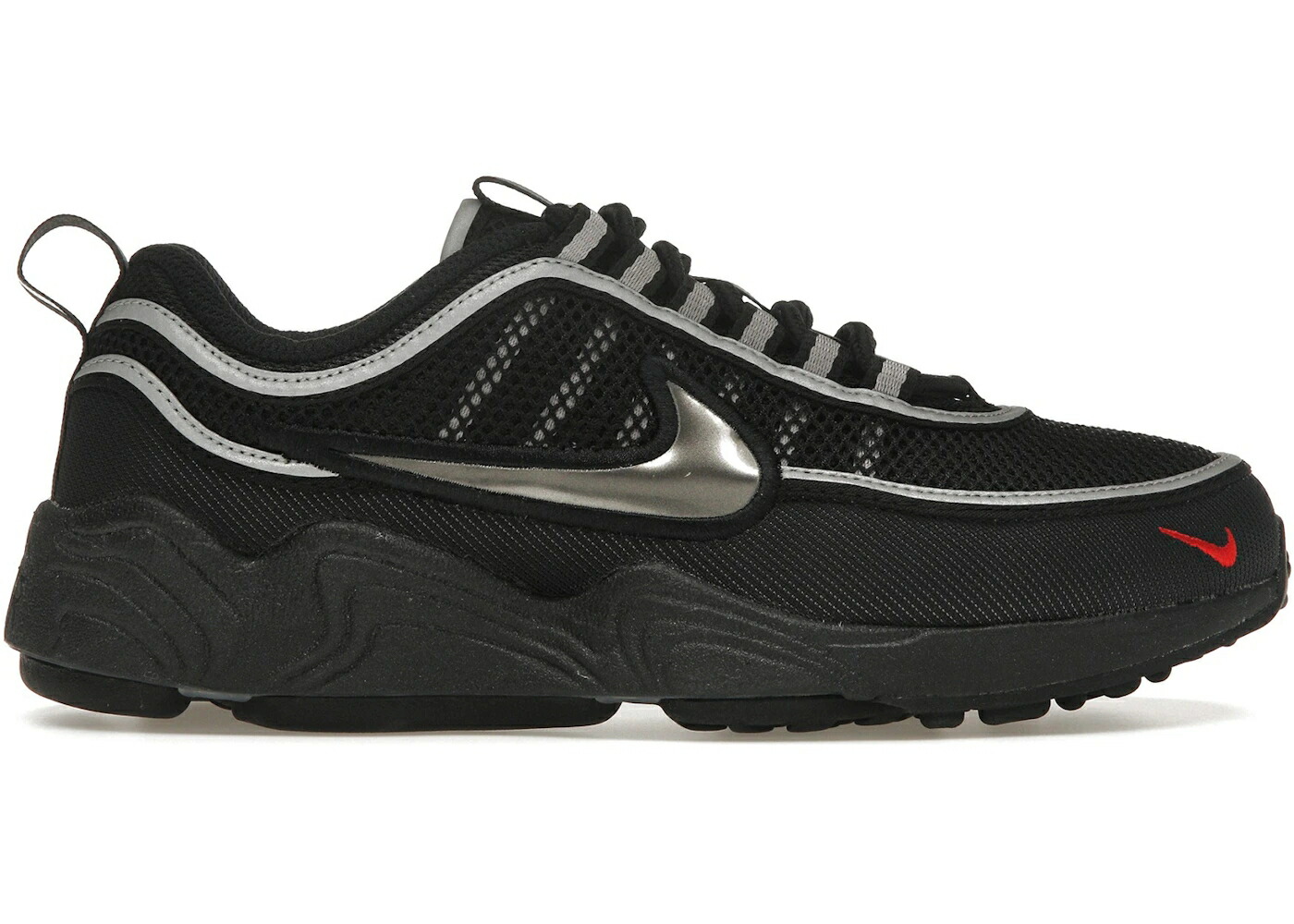 ナイキ 望遠レンズ 黒いこと 黒いこと しろがね色 しろがね色 スニーカー メンズ NIKE AIR ZOOM SPIRIDON BLACK METALLIC SILVER / BLACK METALLIC SILVER