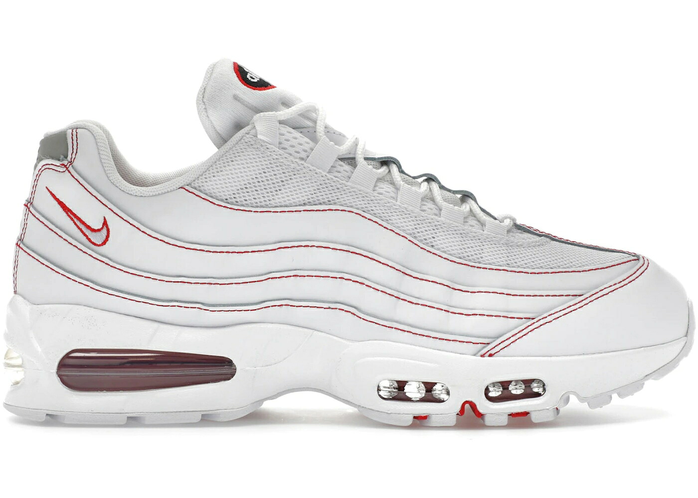 ナイキ マックス バブル 白色 ホワイト 赤 レッド 灰色 グレー エアマックス スニーカー メンズ NIKE AIR MAX 95 OG BIG BUBBLE WHITE UNIVERSITY RED / WHITE UNIVERSITY RED WOLF GREY|スニケス