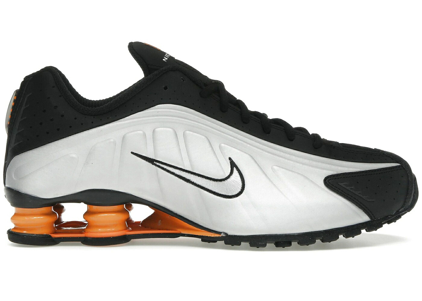 ナイキ ショックス 黒いこと 黒いこと 薄墨色 薄墨色 スニーカー メンズ NIKE SHOX R4 BRIGHT MANDARIN / BLACK VAST GREY BRIGHT MANDARIN