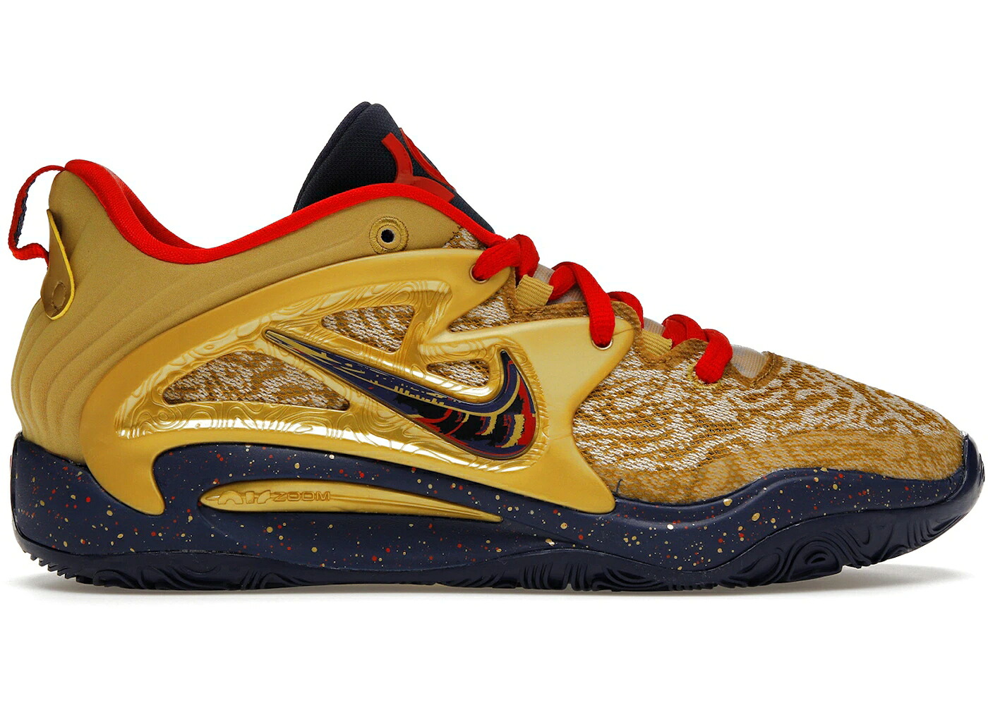 ナイキ ゴールド 紺色 米国海軍 赤 赤いこと スニーカー メンズ NIKE KD 15 OLYMPICS GOLD MEDAL / GOLD NAVY RED