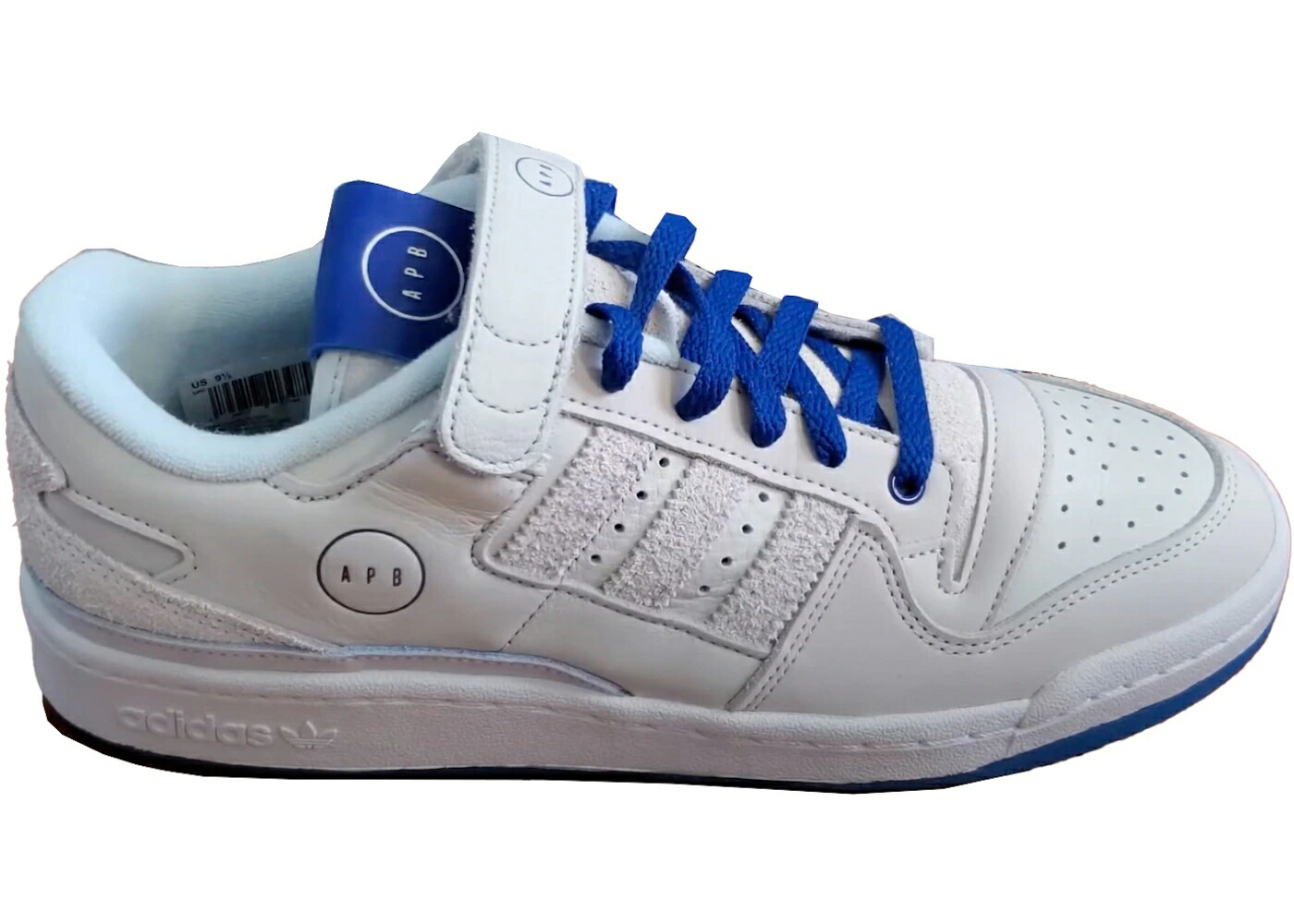 アディダス フォーラム 白色 ホワイト 青色 ブルー スニーカー メンズ ADIDAS FORUM 84 LOW APB / WHITE ROYAL BLUE