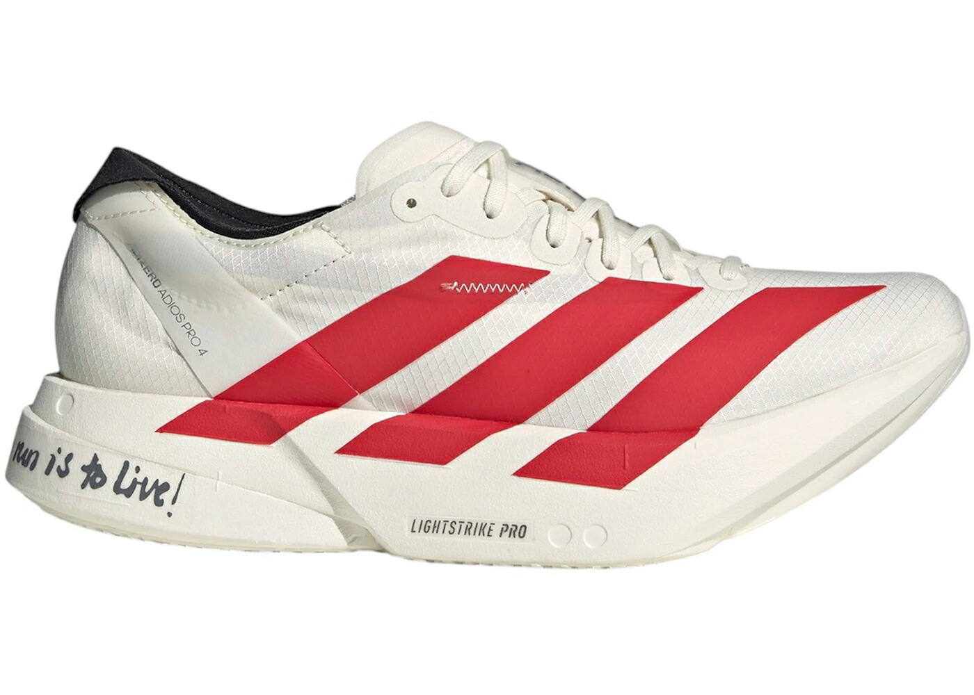 アディダス アディゼロ アディオス プロ 白色 ホワイト コア 黒色 ブラック WOMEN スニーカー レディース ADIDAS ADIZERO ADIOS PRO 4 OFF WHITE BETTER SCARLET CORE BLACK (WOMEN) / OFF WHITE BETTER SCARLET CORE