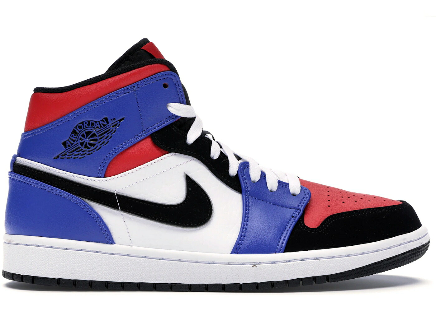 ナイキ ジョーダン ミッド 白いこと 白いこと 黒いこと 黒いこと スニーカー メンズ JORDAN 1 MID TOP 3 / WHITE BLACK HYPER ROYAL