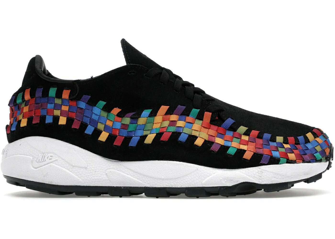 ナイキ ウーブン 黒いこと 黒いこと 虹色 虹霓 白いこと 白いこと WOMEN\u0027S スニーカー レディース NIKE AIR FOOTSCAPE WOVEN BLACK RAINBOW (WOMEN\u0027S) / BLACK WHITE BLACK