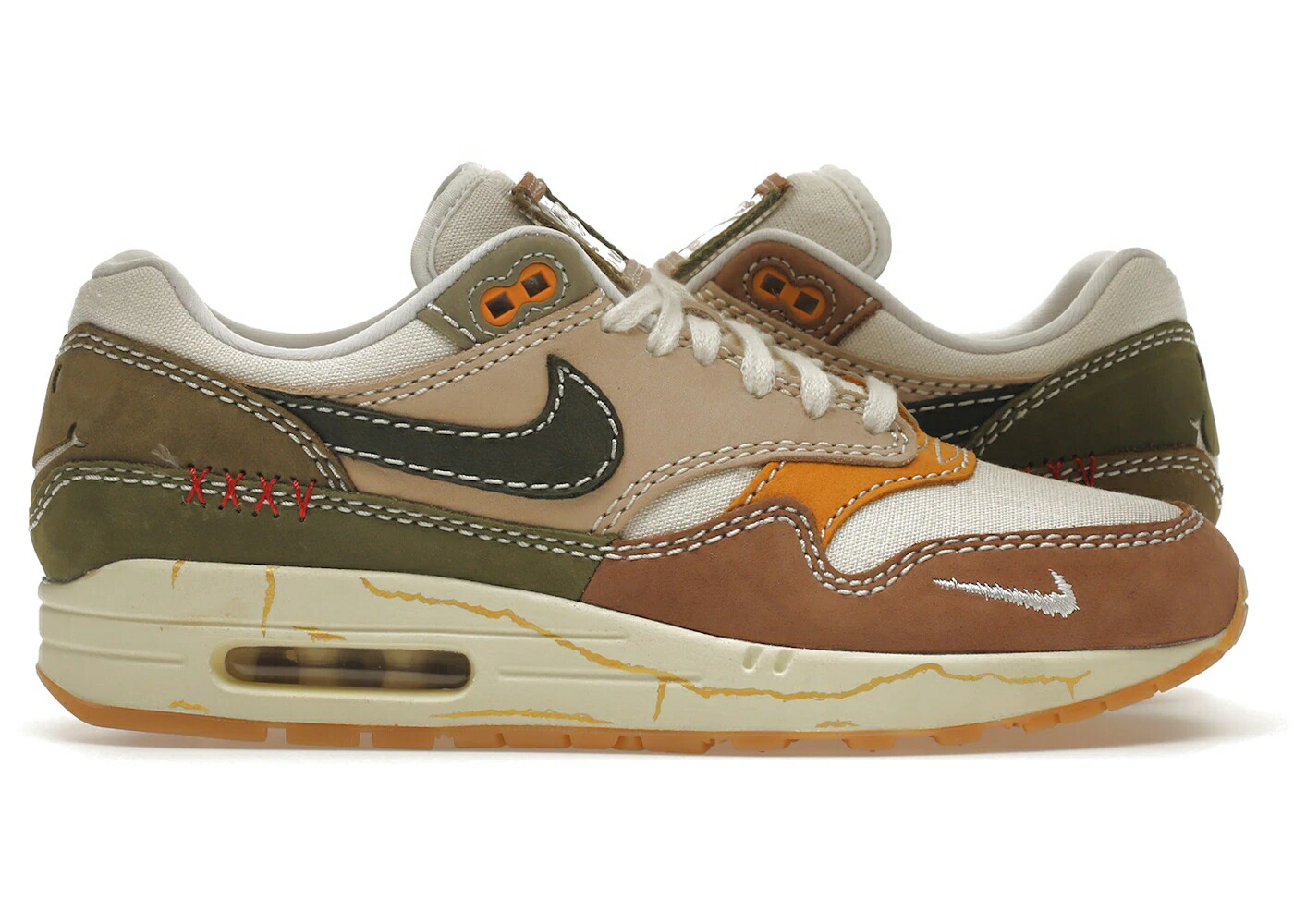 ナイキ マックス 割り増し金 オリーブ 赤銅色 赤銅色 エア湖マックス WOMEN\u0027S スニーカー レディース NIKE AIR MAX 1 PREMIUM WABI-SABI (WOMEN\u0027S) / TAN OLIVE SAIL BROWN