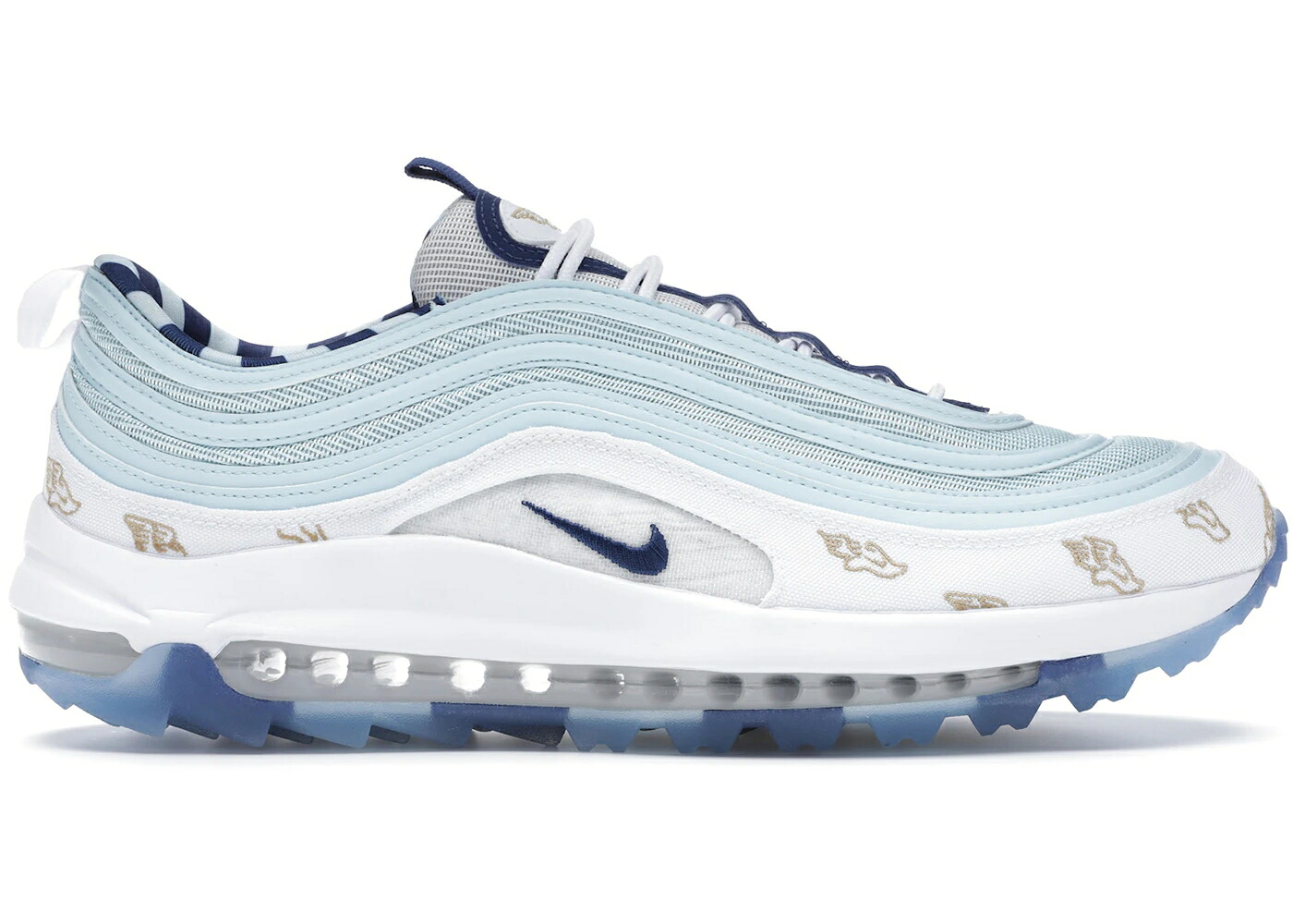 ナイキ マックス ゴルフ 白いこと 白いこと ゴールド 大気圏マックス スニーカー メンズ NIKE AIR MAX 97 GOLF WINGS / WHITE TOPAZ MIST CELESTIAL GOLD