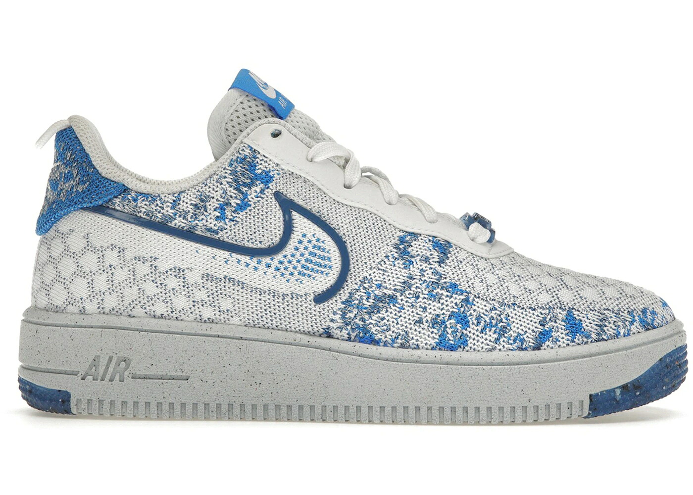 ナイキ 飛球編み物 白いこと 白いこと 青碧 青色 空軍 御坊っちゃん キッズ NIKE AIR FORCE 1 LOW CRATER FLYKNIT WHITE DARK MARINA BLUE (GS) / WHITE DARK MARINA BLUE FOOTBALL もの言う花 マタニティ スニーカー 靴-キッズ・ベビー・マタニティ-キッズファッション