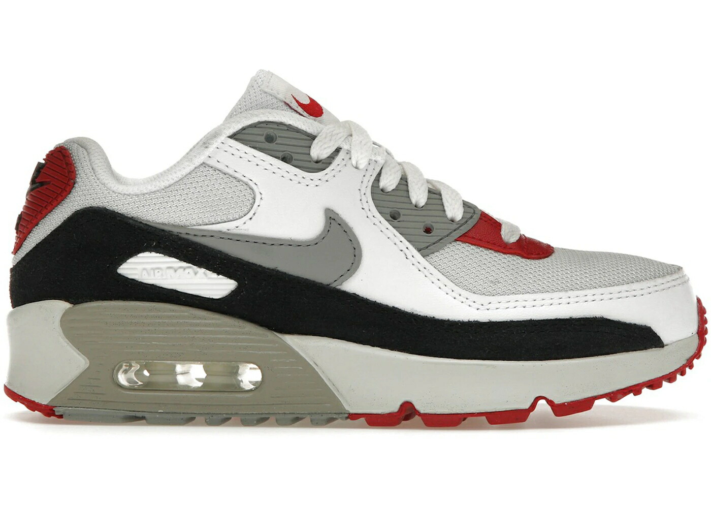 ナイキ マックス 赤 レッド 白色 ホワイト エアマックス ジュニア キッズ NIKE AIR MAX 90 LTR PHOTON DUST VARSITY RED (GS) / PHOTON DUST VARSITY RED WHITE ベビー マタニティ スニーカー